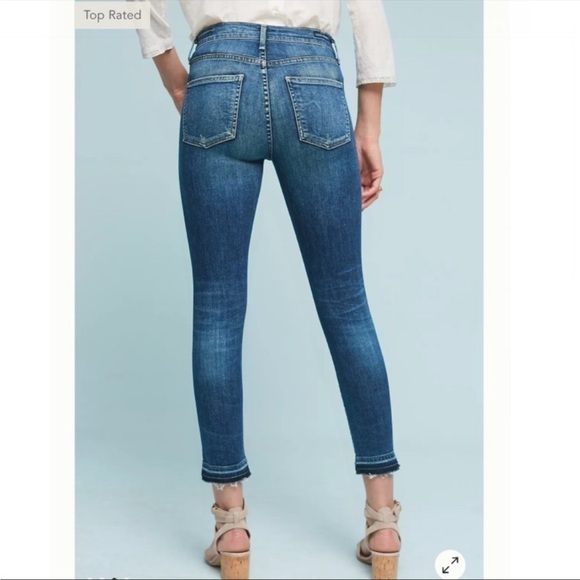 COH Citizens of Humanity Rocket Crop High Rise Skinny Jeans Size 25 released hem - Picture 13 of 14
